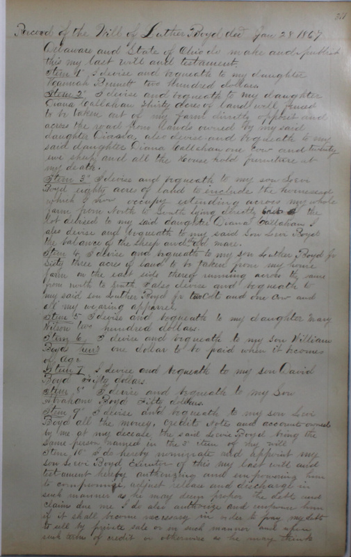 Delaware County Ohio Will Records Vol. 4 1859-1869 (p. 343)