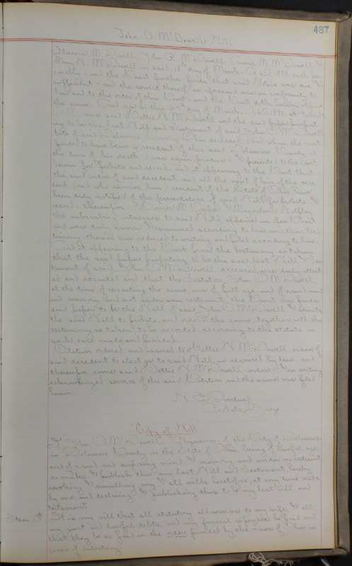 Delaware County Ohio Will Records Vol. 8 1887-1890 (p. 553)