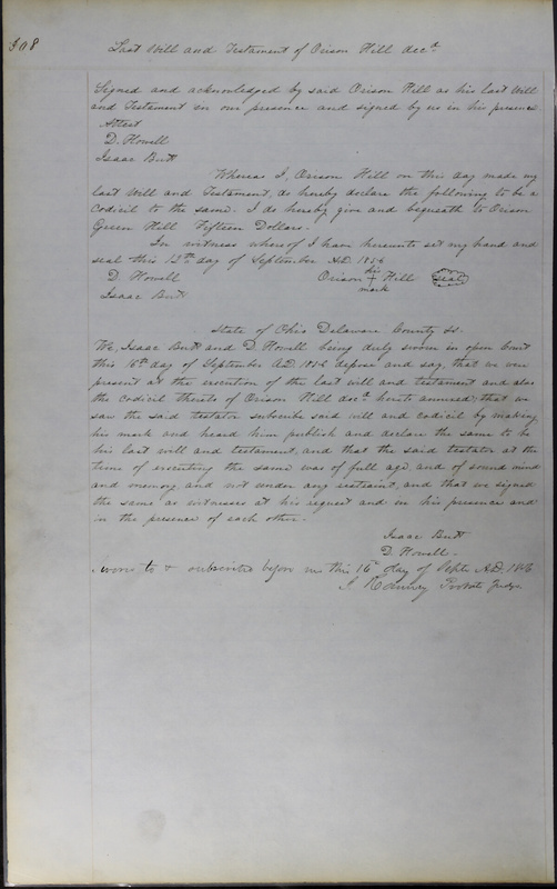 Delaware County Ohio Will Records Vol. 3 1850-1859 (p. 360)