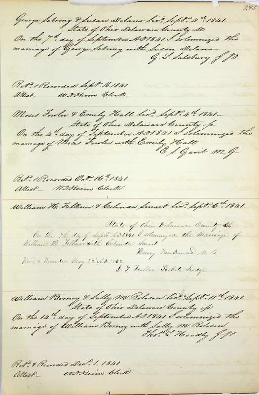 Marriage Records Vol.1 1835-1845 (p. 297)