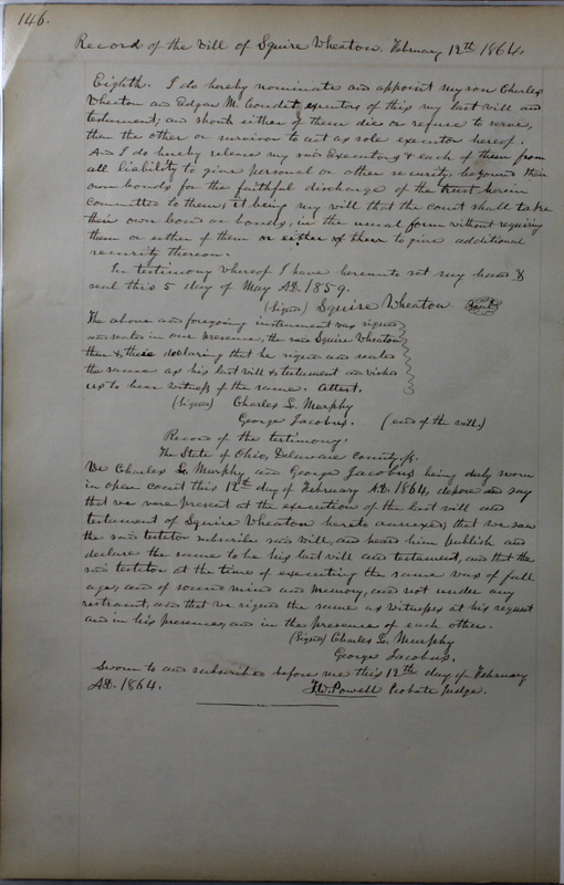 Delaware County Ohio Will Records Vol. 4 1859-1869 (p. 178)