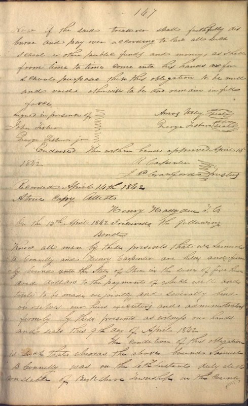 Record Book of Berkshire Township No. 2 1807-1843 (p. 161)