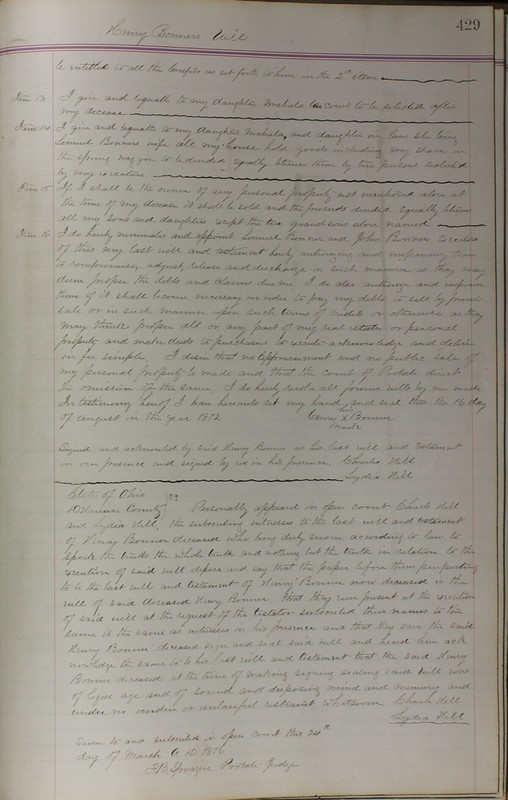 Delaware County Ohio Will Records Vol. 5 1869-1876 (p. 462)