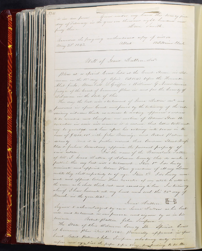 Delaware County Ohio Will Records Vol. 2 1835-1850 (p. 279)