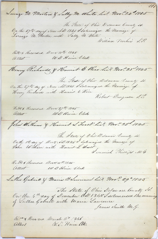 Marriage Records Vol.1 1835-1845 (p. 521)