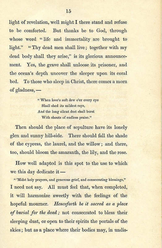 Rules and Regulations and Articles of Association of Oak Grove Cemetery (p. 18)