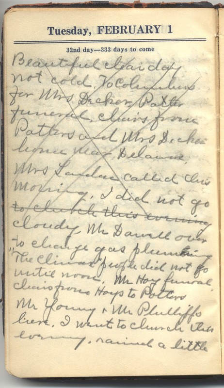 Roberta Hopkins' Diary 1927 (p. 38)