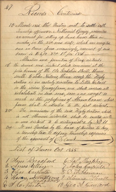 Record Book of Berkshire Township No. 2 1807-1843 (p. 60)