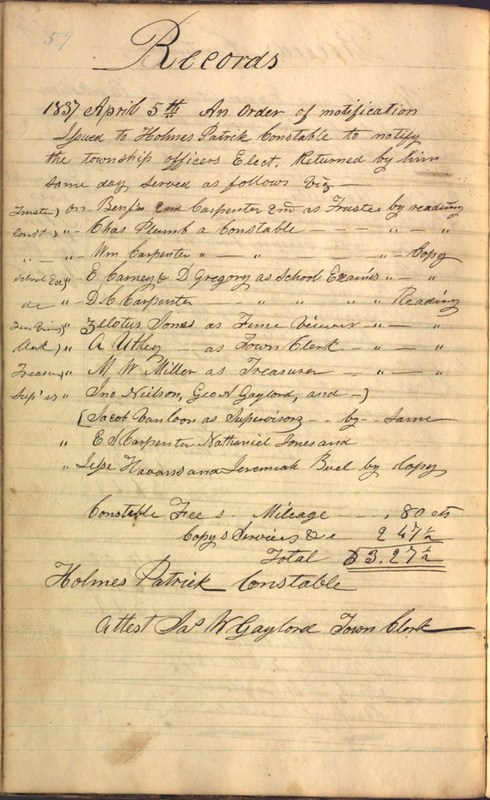 Record Book of Berkshire Township No. 2 1807-1843 (p. 72)