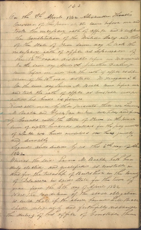 Record Book of Berkshire Township No. 2 1807-1843 (p. 157)