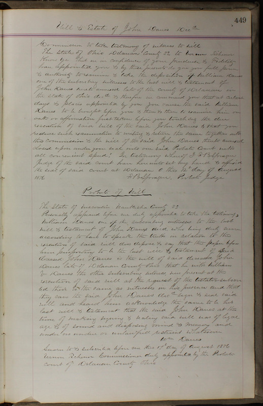 Delaware County Ohio Will Records Vol. 5 1869-1876 (p. 482)