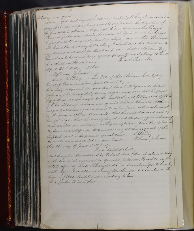 Delaware County Ohio Will Records Vol. 2 1835-1850 (p. 395)