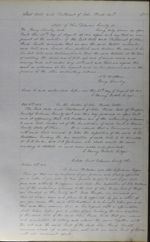 Delaware County Ohio Will Records Vol. 3 1850-1859 (p. 367)