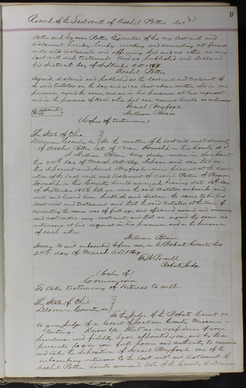 Delaware County Ohio Will Records Vol. 5 1869-1876 (p. 42)