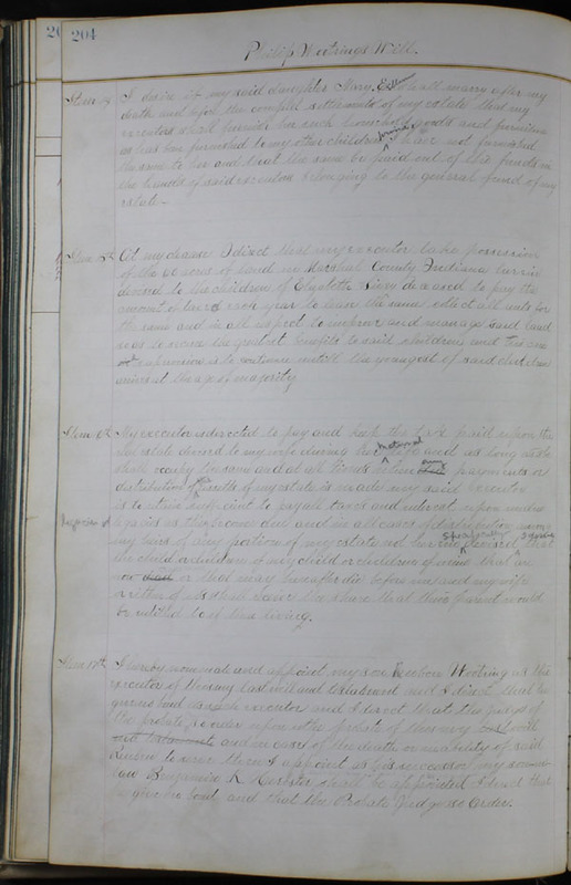 Delaware County Ohio Will Records Vol. 6 1876-1883 (p. 261)