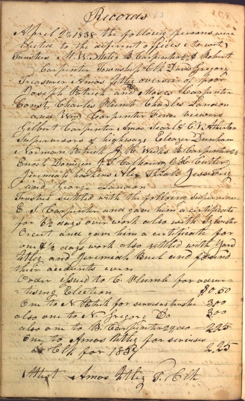 Record Book of Berkshire Township No. 2 1807-1843 (p. 76)