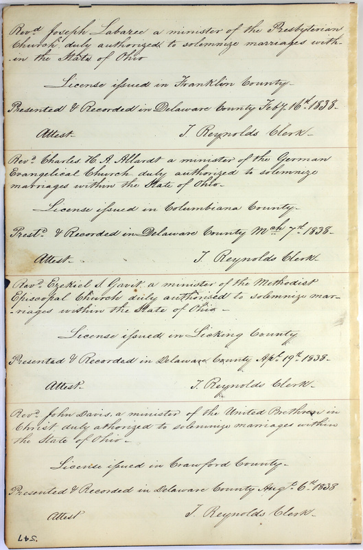 Marriage Records Vol.1 1835-1845 (p. 574)