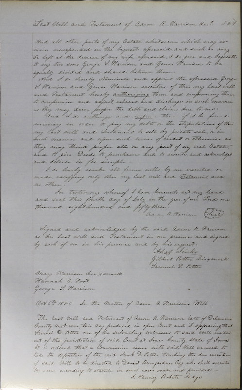 Delaware County Ohio Will Records Vol. 3 1850-1859 (p. 353)