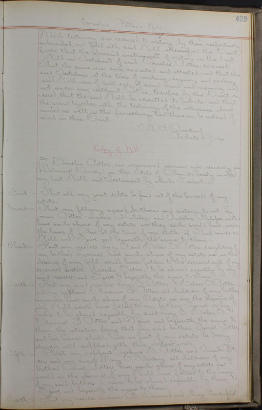 Delaware County Ohio Will Records Vol. 8 1887-1890 (p. 495)