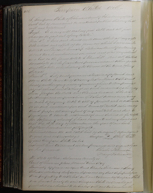 Delaware County Ohio Will Records Vol. 2 1835-1850 (p. 451)