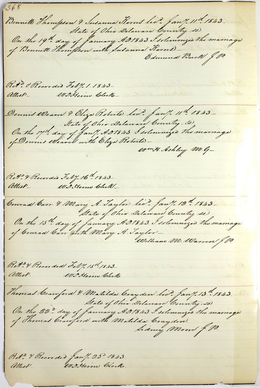 Marriage Records Vol.1 1835-1845 (p. 372)