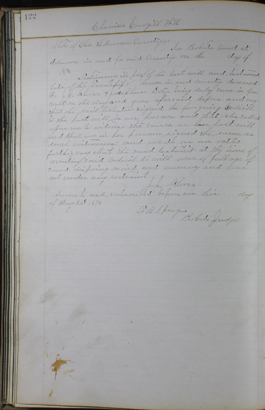 Delaware County Ohio Will Records Vol. 6 1876-1883 (p. 179)