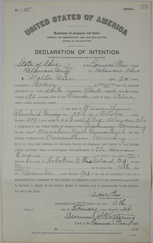 Naturalization Records Delaware County OH (p. 774)