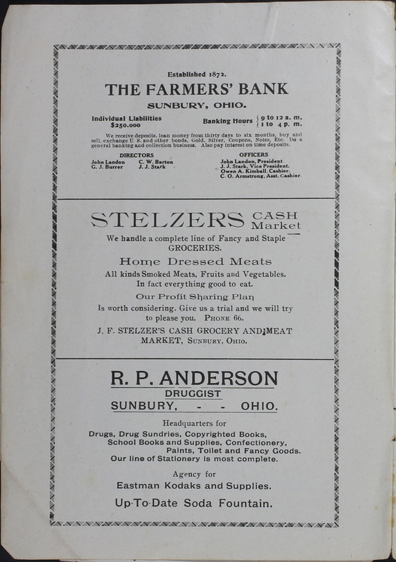 Annual of the Sunbury High School, Sunbury, Ohio. 1915 (p. 4)