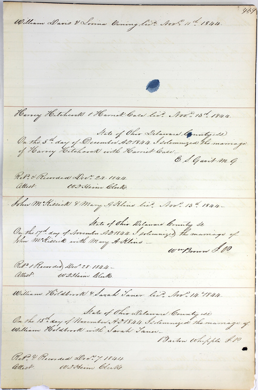 Marriage Records Vol.1 1835-1845 (p. 463)