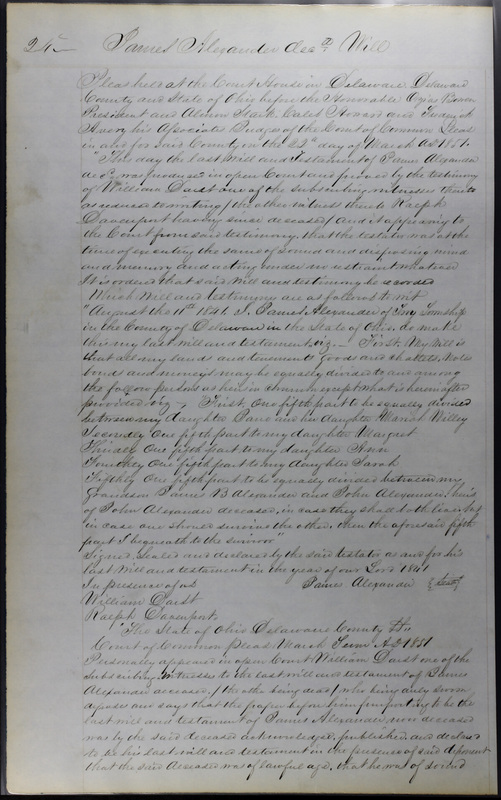 Delaware County Ohio Will Records Vol. 3 1850-1859 (p. 76)