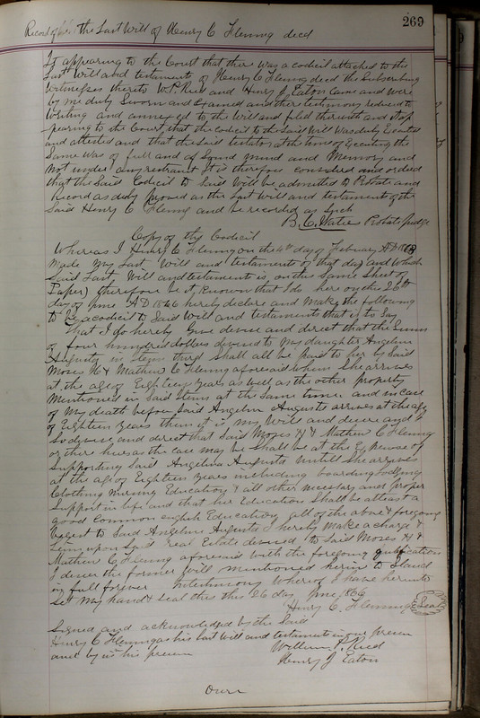 Delaware County Ohio Will Records Vol. 5 1869-1876 (p. 302)