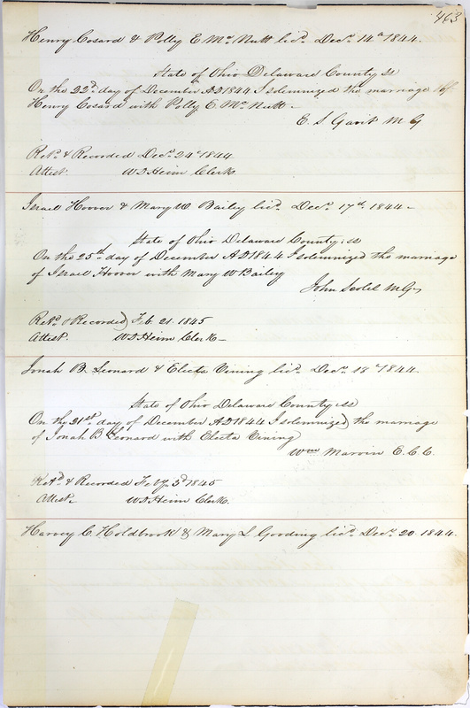 Marriage Records Vol.1 1835-1845 (p. 467)