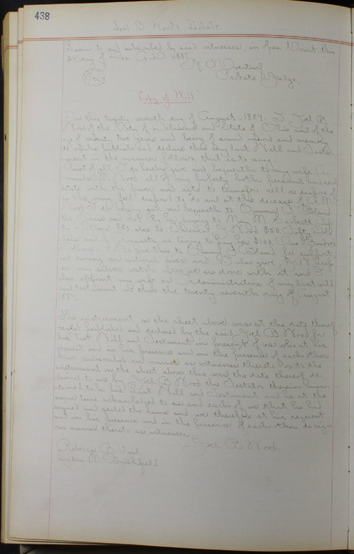 Delaware County Ohio Will Records Vol. 8 1887-1890 (p. 504)