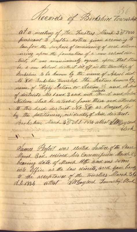 Record Book of Berkshire Township No. 2 1807-1843 (p. 49)