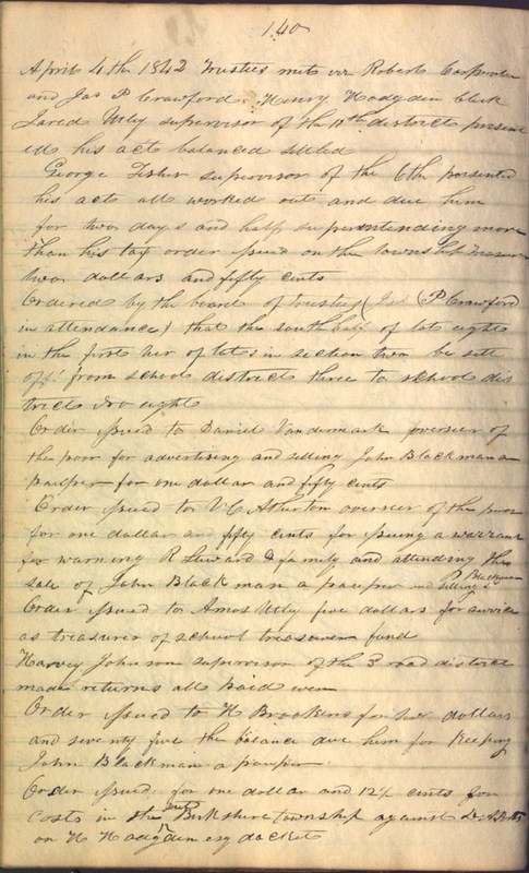 Record Book of Berkshire Township No. 2 1807-1843 (p. 154)