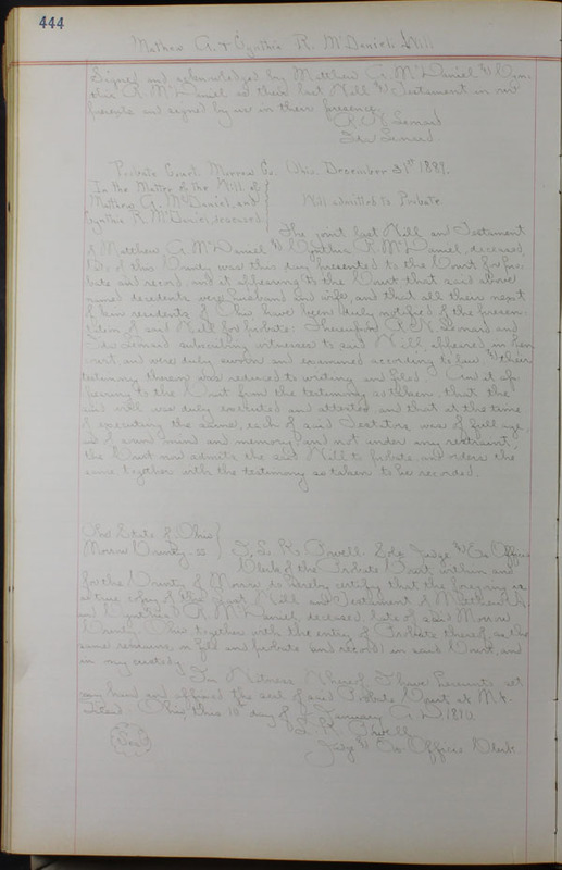 Delaware County Ohio Will Records Vol. 8 1887-1890 (p. 510)