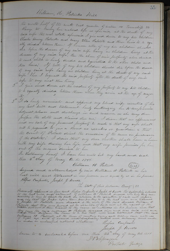 Delaware County Ohio Will Records Vol. 6 1876-1883 (p. 111)