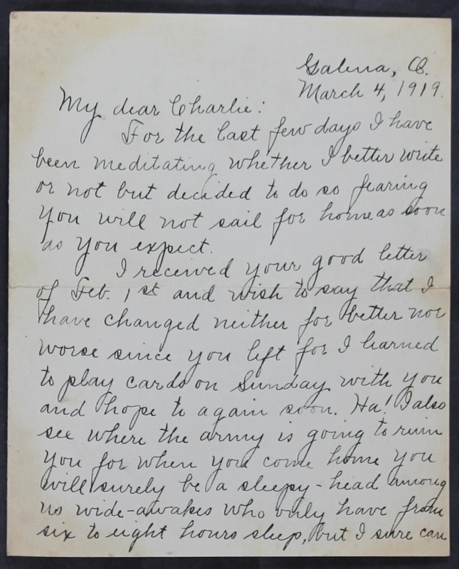 Charlie C. Bricker World War I Letters (p. 138)