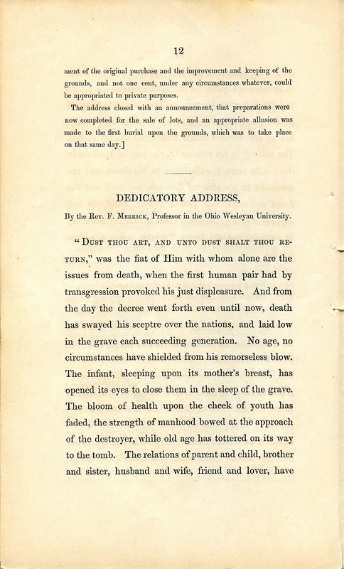 Rules and Regulations and Articles of Association of Oak Grove Cemetery (p. 15)