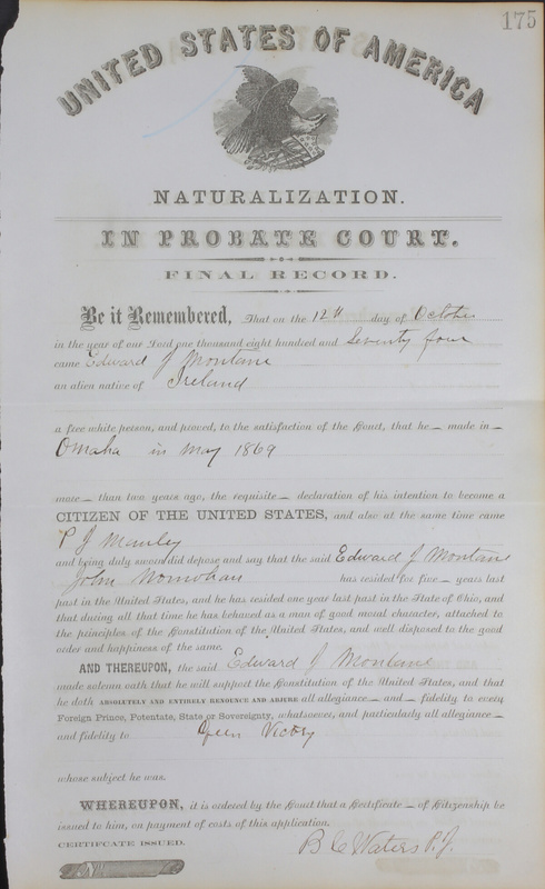 Naturalization Records Delaware County OH (p. 595)