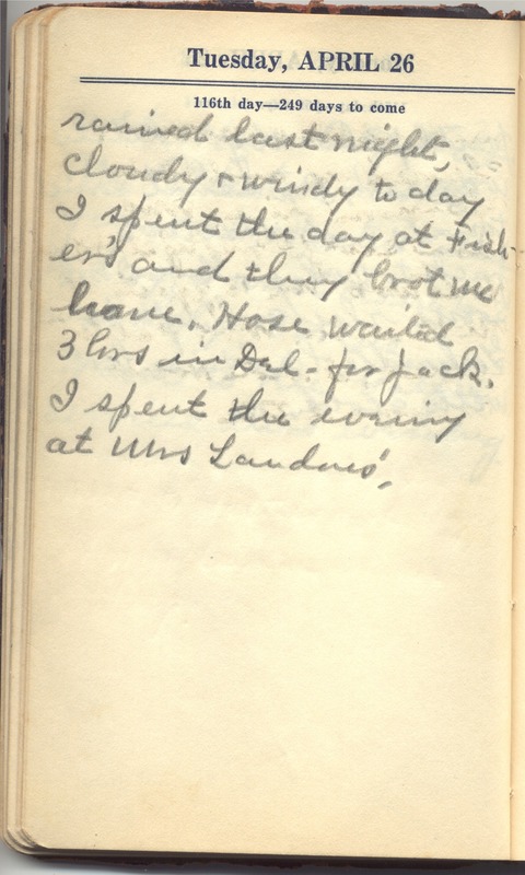 Roberta Hopkins' Diary 1927 (p. 122)