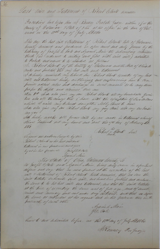 Delaware County Ohio Will Records Vol. 4 1859-1869 (p. 65)