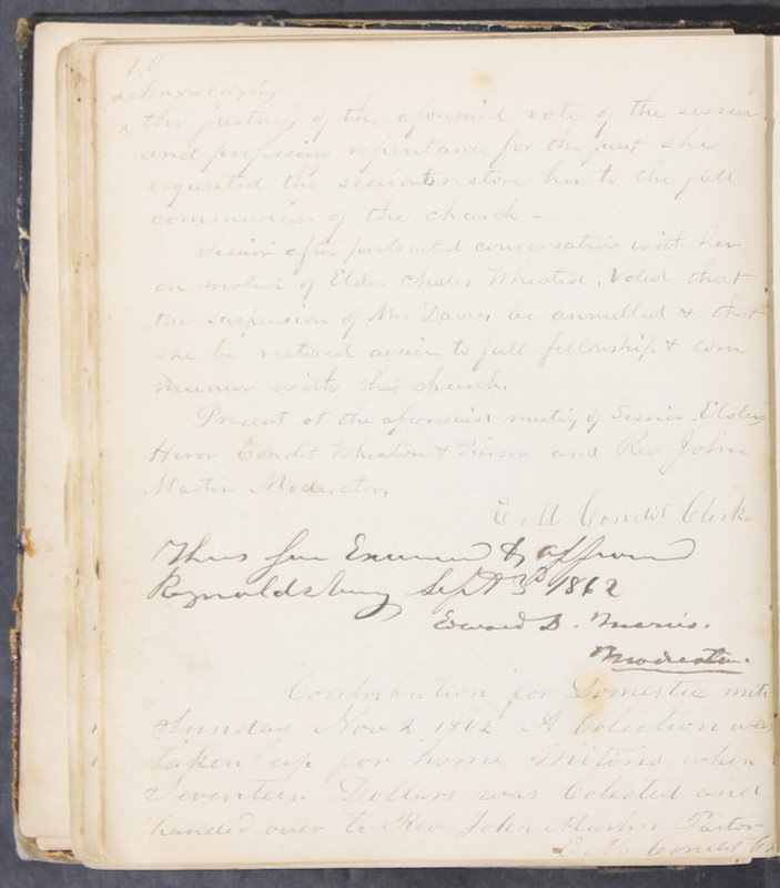 Sessional Records of the 1st Presbyterian Church of Trenton, Delaware Co., Ohio, 1831 (p. 46)