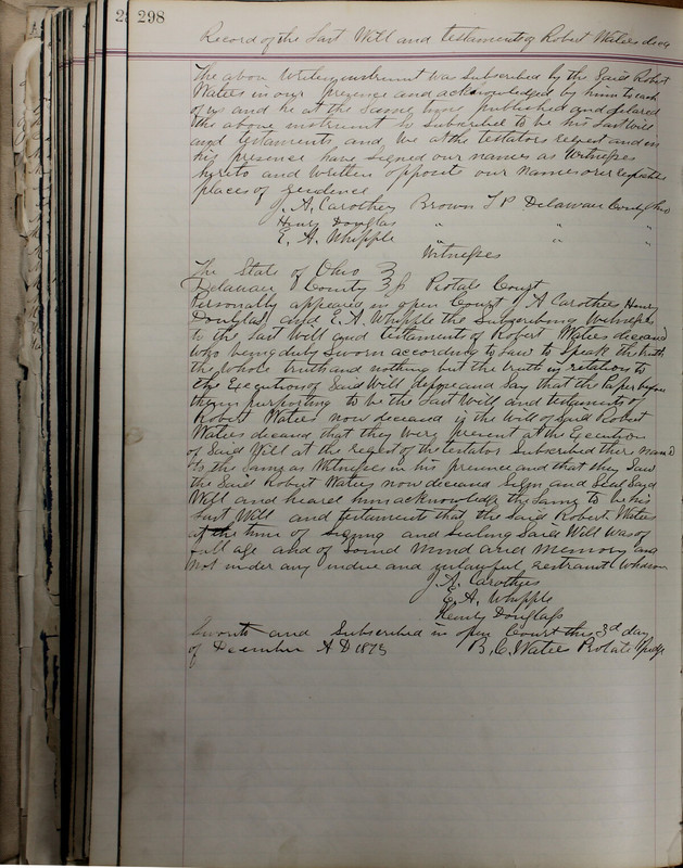 Delaware County Ohio Will Records Vol. 5 1869-1876 (p. 331)