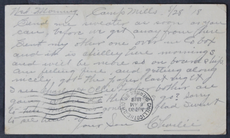 Charlie C. Bricker World War I Letters (p. 44)