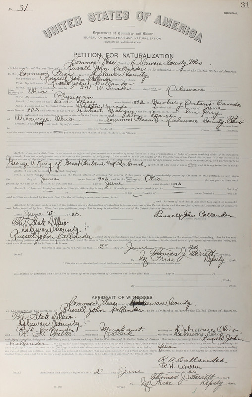 Naturalization Records Delaware County OH (p. 312)