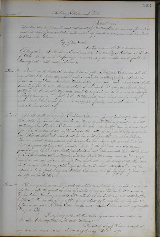 Delaware County Ohio Will Records Vol. 6 1876-1883 (p. 318)