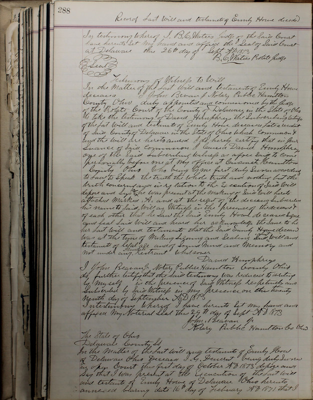 Delaware County Ohio Will Records Vol. 5 1869-1876 (p. 321)