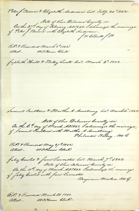 Marriage Records Vol.1 1835-1845 (p. 325)