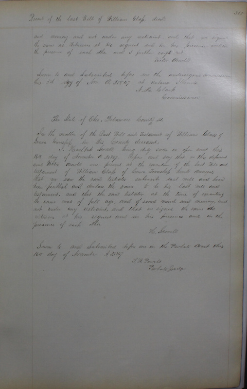 Delaware County Ohio Will Records Vol. 4 1859-1869 (p. 397)